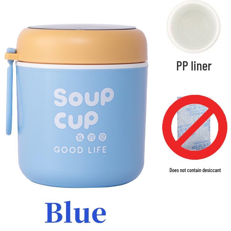 Creative Stainless Steel Insulated Soup and Cereal Cup - Portable Mini Meal Replacement Pot for Office Workers