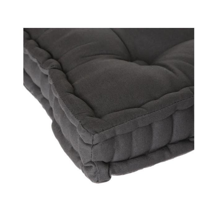 Coussin de sol - Horizon - 40 x 40 cm - 100% Coton recyclé - Gris - Intérieur