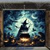 2D плоский баннер 1 шт. Хэллоуин Счастливый баннер для гаражных ворот Ведьма Варит Волшебное зельеzyc