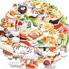 50PCS Japanese Dinosaur Themed Recipe Decor Wall Art Stickers Cartoon Decal For Graffiti Laptop Luggage Phone Scrapbook Stickers