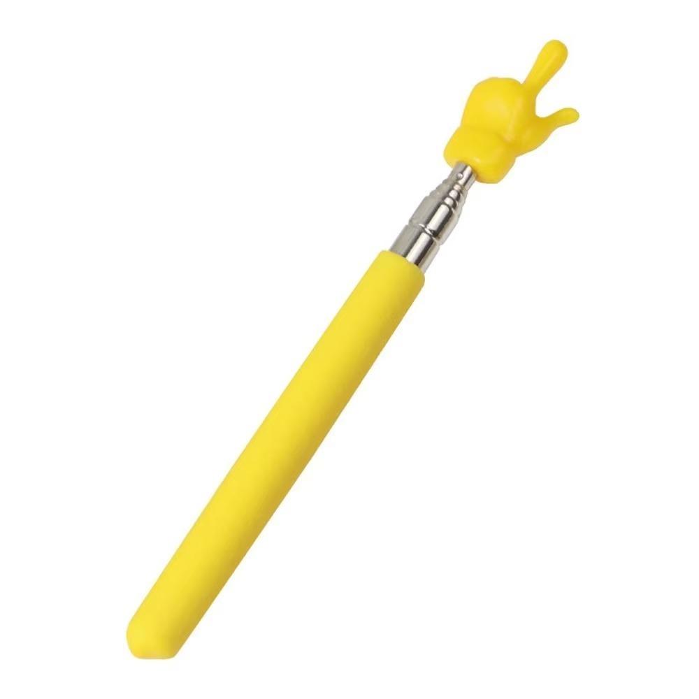 Telescopic Rod Teaching Pointer Finger Design Whiteboard Hand Pointer School Office Supplies