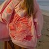 Женская толстовка с отложным воротником, длинным рукавом, свободного кроя, милая, повседневная