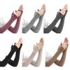 1 Pair Fall Winter Gloves Fingerless Knitted High Elasticity Touchscreen Non-slip Elbow-Length Arm Warmers Arm