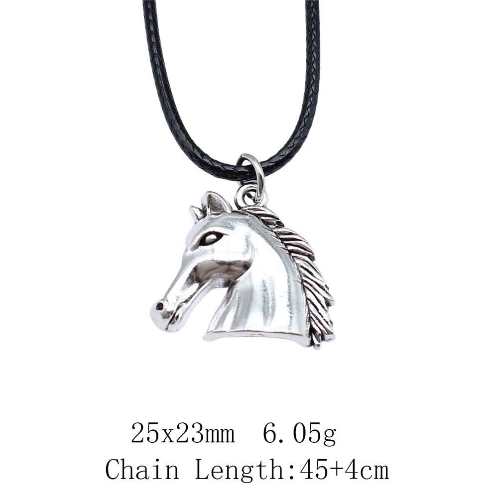 Новинки Чокеры Ожерелья Для Женщин Ожерелье С Слоном И Лошадью Кожаная Цепочка 45см Сувенирные Подвески На Шею