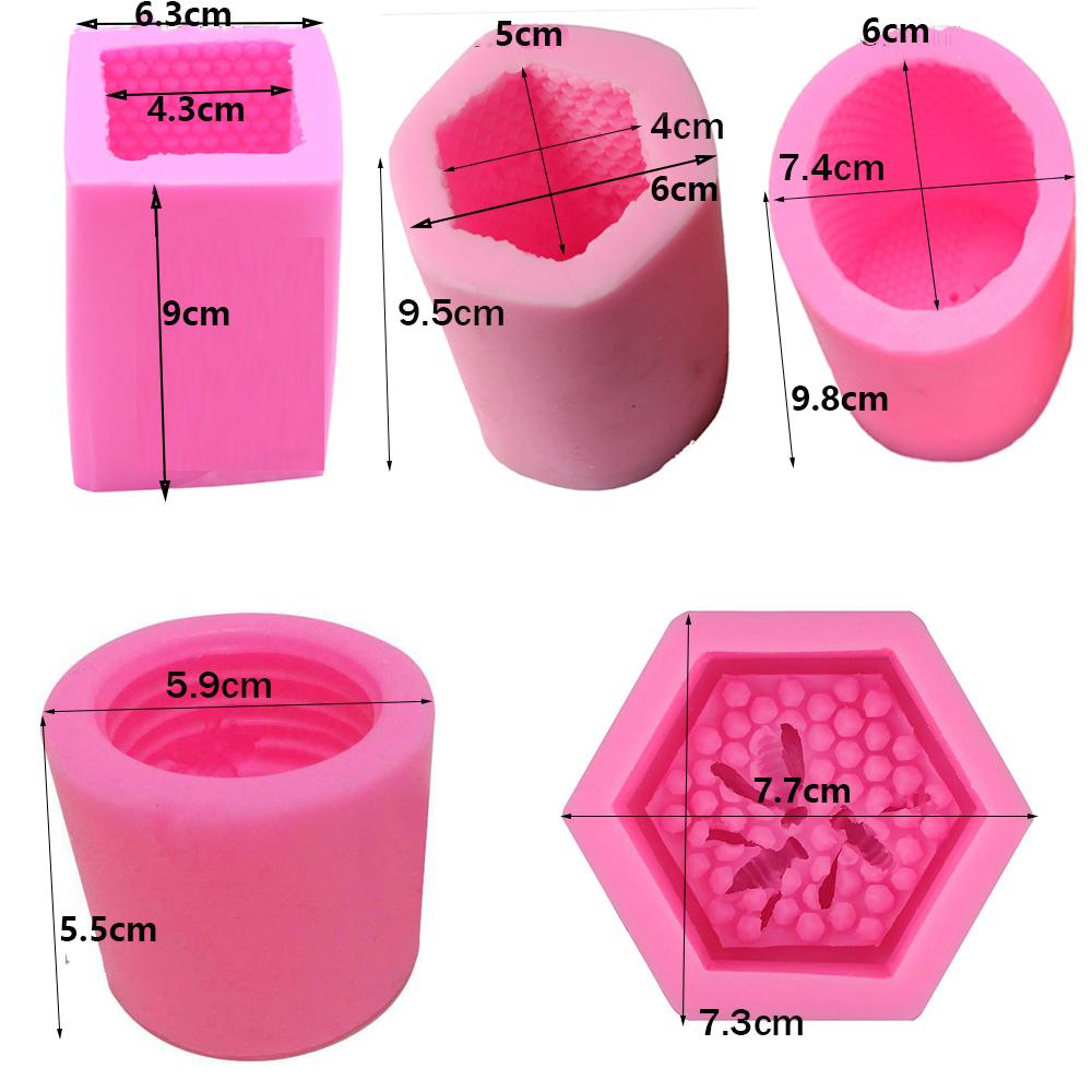 Ornament Desk Decoration Epoxy Resin Soap Mold Honeycomb Mold 3D Silicone Candle Mould Wax Model