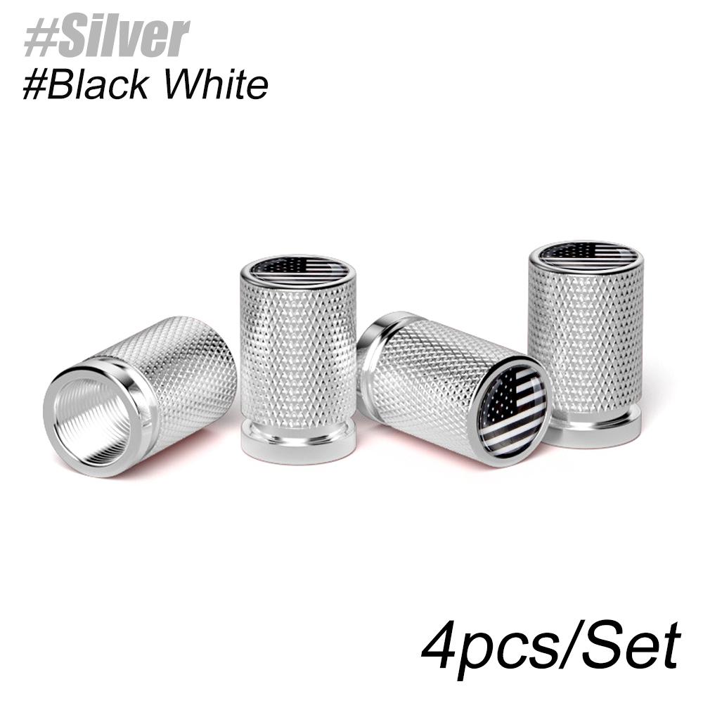 4Pcs America National Flag Car Valve Stem Caps, Universal Tire Valve Stem Caps for Cars, SUVs, Bike, Bicycle, Trucks,Motorcycles