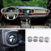 Для Toyota Tacoma 2016- Декоративная накладка на вентиляционное отверстие приборной панели автомобиля ABS Хром 8 шт.