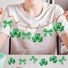 18 шт. Зеленый Клевер Бантик Подвесные Украшения Трилистник Деревянное Украшение Елка Ваза Гирлянда Домашняя Вечеринка Подарки Фестиваль Бирки для Подарков