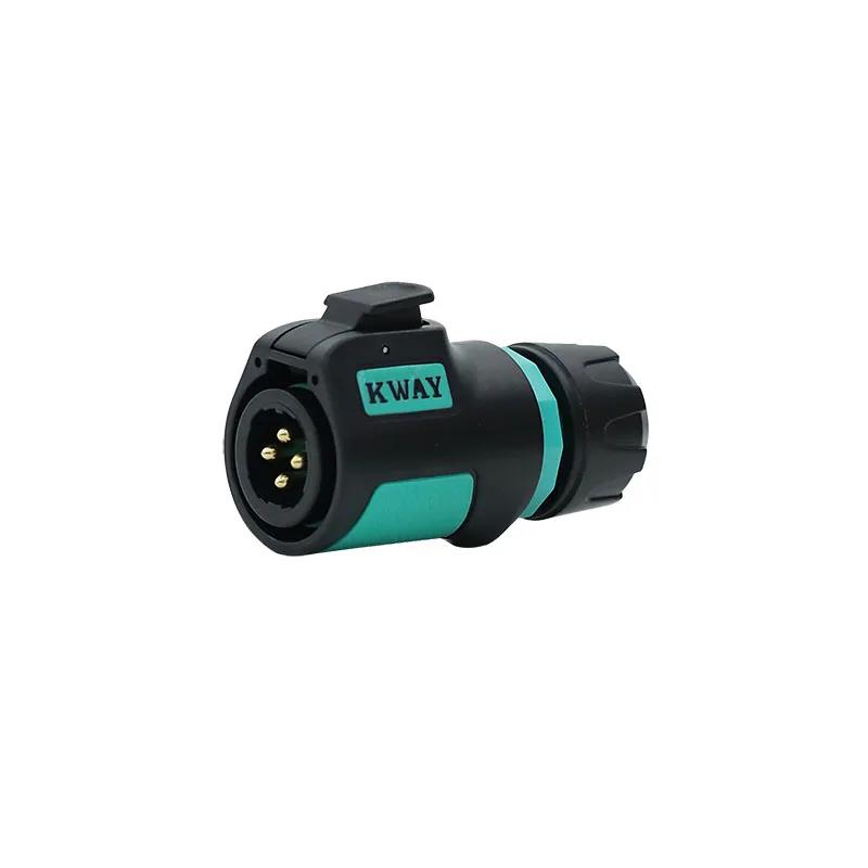 KWAY K20 Bulkhead Connector M20 Industrial 2 3 4 5 7 9 12Pin Soldering 12V Male Plug Female Socket Panel Mount Waterproof IP68