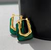 Серьги в стиле хай-колд, холодный ветер, ретро, зеленые, женские, легкая роскошь, нишевые, с высоким уровнем, универсальные, темпераментные, серьги-пусеты