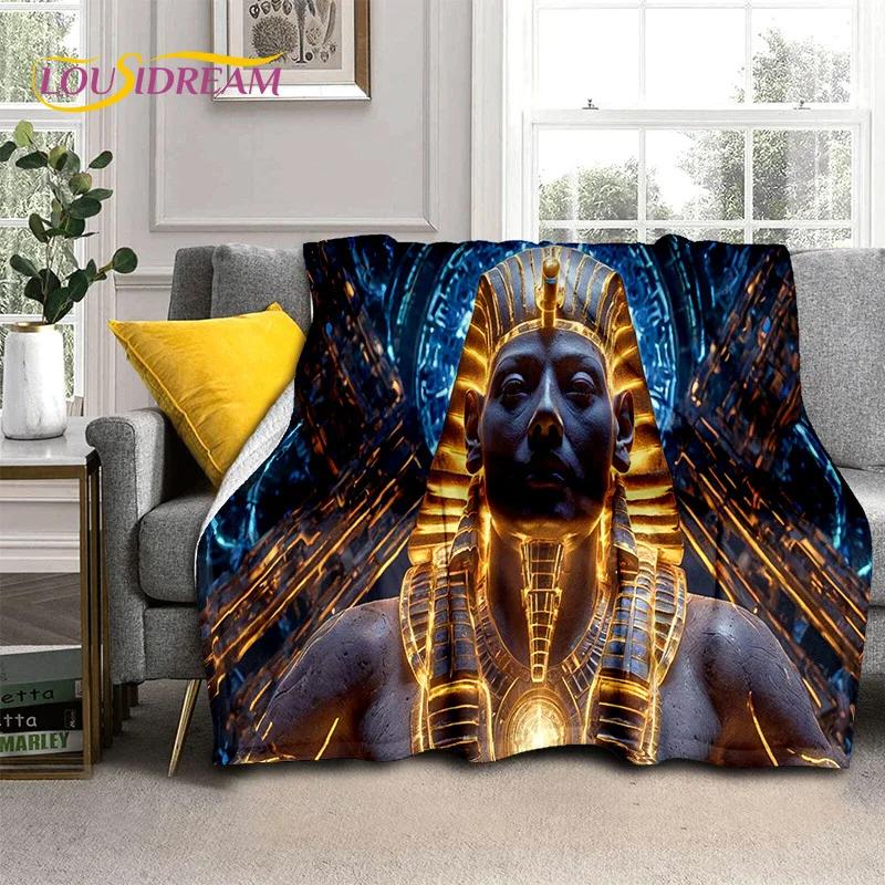 2025 Ancient Egypt Death Anubis Pharaoh Horus Mythology Soft Blanket,Soft Throw Blanket for Home Bedroom Bed Sofa Cover Child