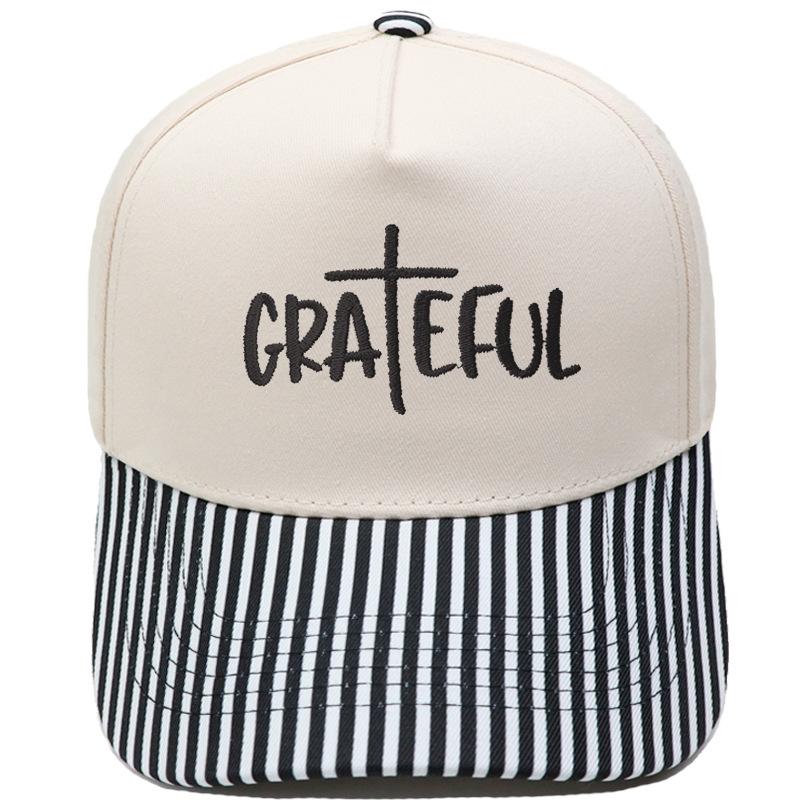GRATEFUL truck driver hat cross embroidery retro color matching baseball cap European and American men's and women's casual hat