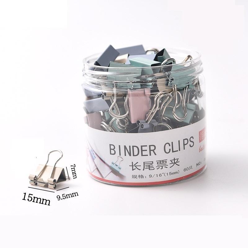 60pcs Mini Binder Clips Color Binder Clip Small Paper Clip 15mm Micro Size Office Clips for Home School Office Business