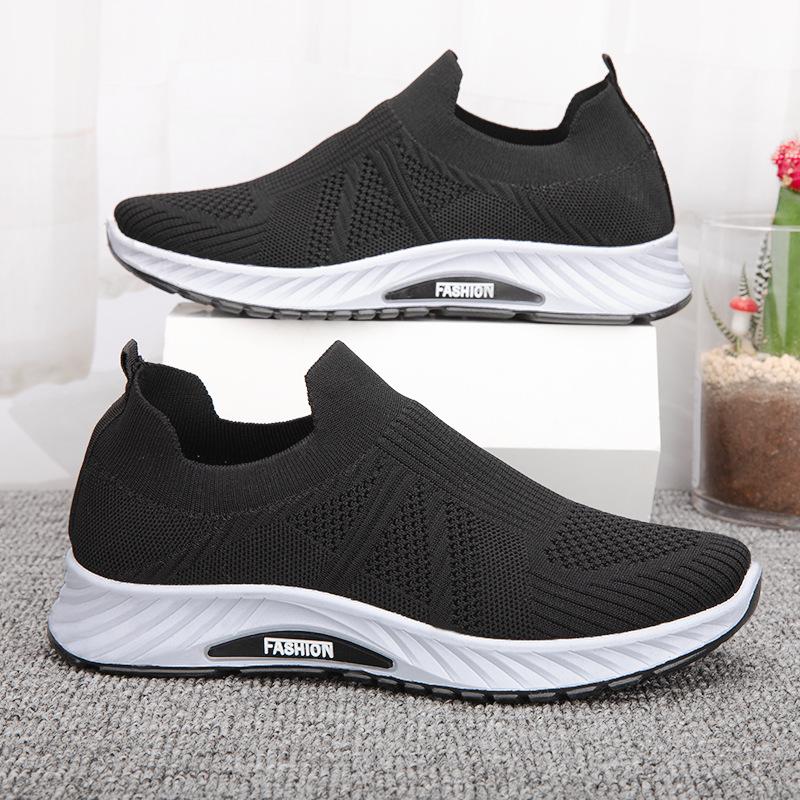 Мужские весенние слипоны из дышащего Flyknit, повседневная обувь - Легкие, удобные папины кроссовки