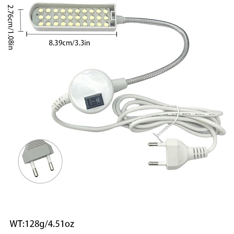 1 шт. AC220В Стандарт EU/US Магнитная светодиодная лампа для швейной машины DIY Настольная лампа для изголовья кровати 10/20/30/40 светодиодных бусин Свет для швейной машины+