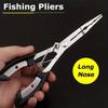 Line Cut Fishing Pliers with Rubber Handle Luya Pliers Fish Mouth Pliers Hook Fishing Tools