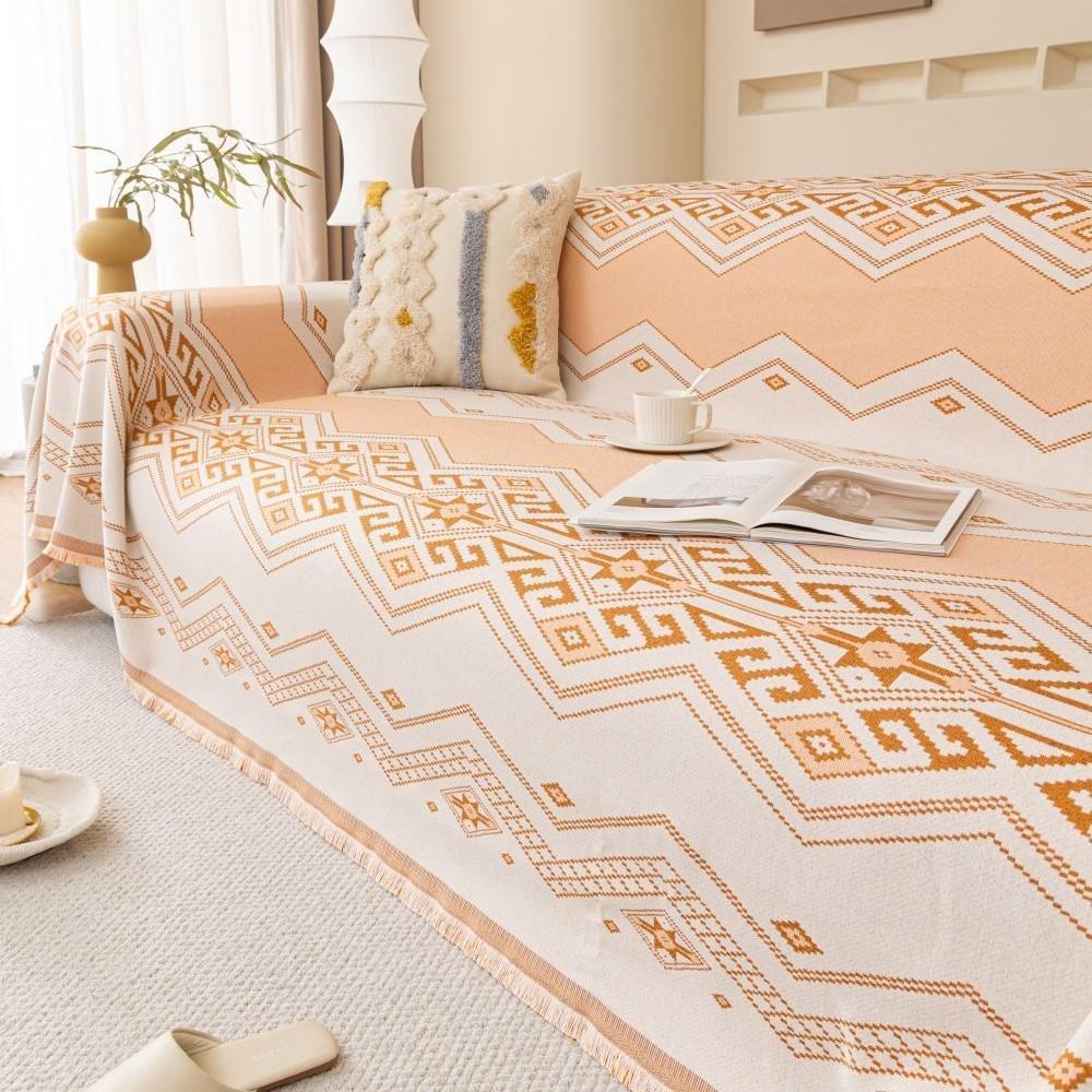 Чехол на подушку для дивана в скандинавском богемном стиле, двусторонний чехол для дивана, чехол для дивана, универсальный чехол для дивана с защитой от кошек 1.2.3.4, одеяло для сиденья