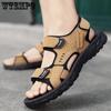 Мужские летние сандалии, шлепанцы на толстой мягкой подошве, нескользящие домашние тапочки, модные уличные шлепанцы, пляжная обувь