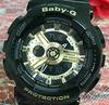 CASIO G-SHOCK & BABY-G Pair Watch Black x Gold - Big Case Series GA-110GB-1AJF BA-110-1AJF