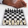 Portable Plastic International Chess Medieval Entertainment Board Game Set Black & White