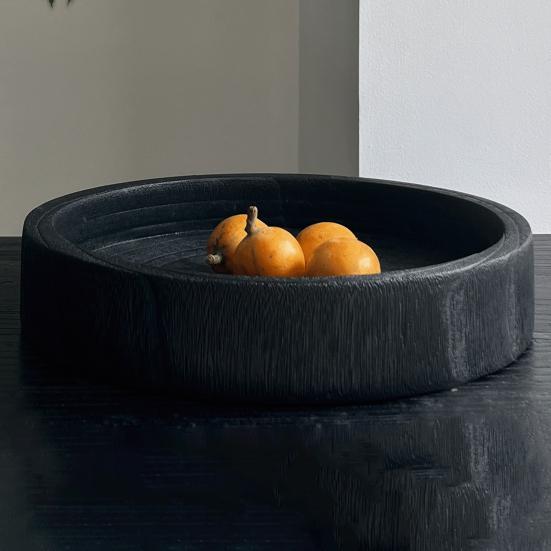 Деревянный круглый поднос для хранения Многоцелевой для фруктов, сладостей, конфет, десертов, закусок для аперитива