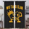 Набор из 2 штор с изображением Wu-Tang Clan для гостиной, Хэллоуина, тюлевые шторы для спальни, домашний интерьер, из полиэстера