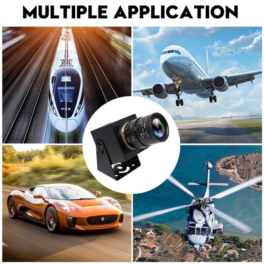 ELP 90fps Global Shutter USB Camera High Speed USB Camera 4x Manual Zoom with Varifocal Lens 1200P Goft Swing Camera Plug and Play for Laptop