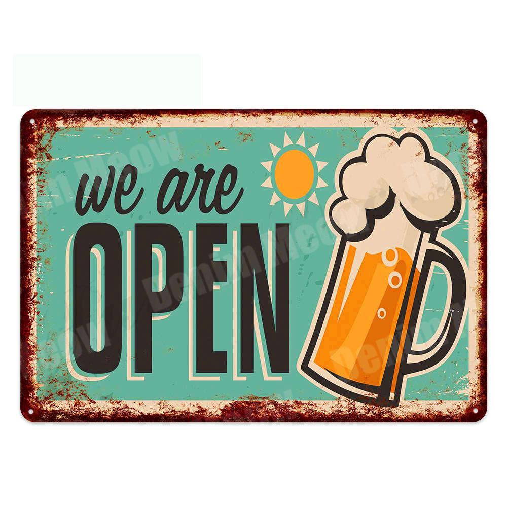 SAVE WATER DRINK BEER Tin Sign Alcohol Vintage Metal Sign Backyard Bar Retro Plaques Man Cave Pub Decor Bar Rules Iron Painting