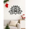 Черный Металлический Настенный Декор Мандала с Лотосом Бохо Декор для Дома Дзен Медитация Йога Офис Подарок