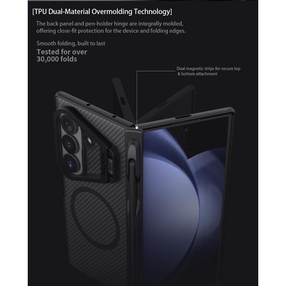 NILLKIN Магнитный чехол для Samsung Galaxy Z Fold 8 Ultra Fold8 с защитой шарнира Rebound и местом для стилуса