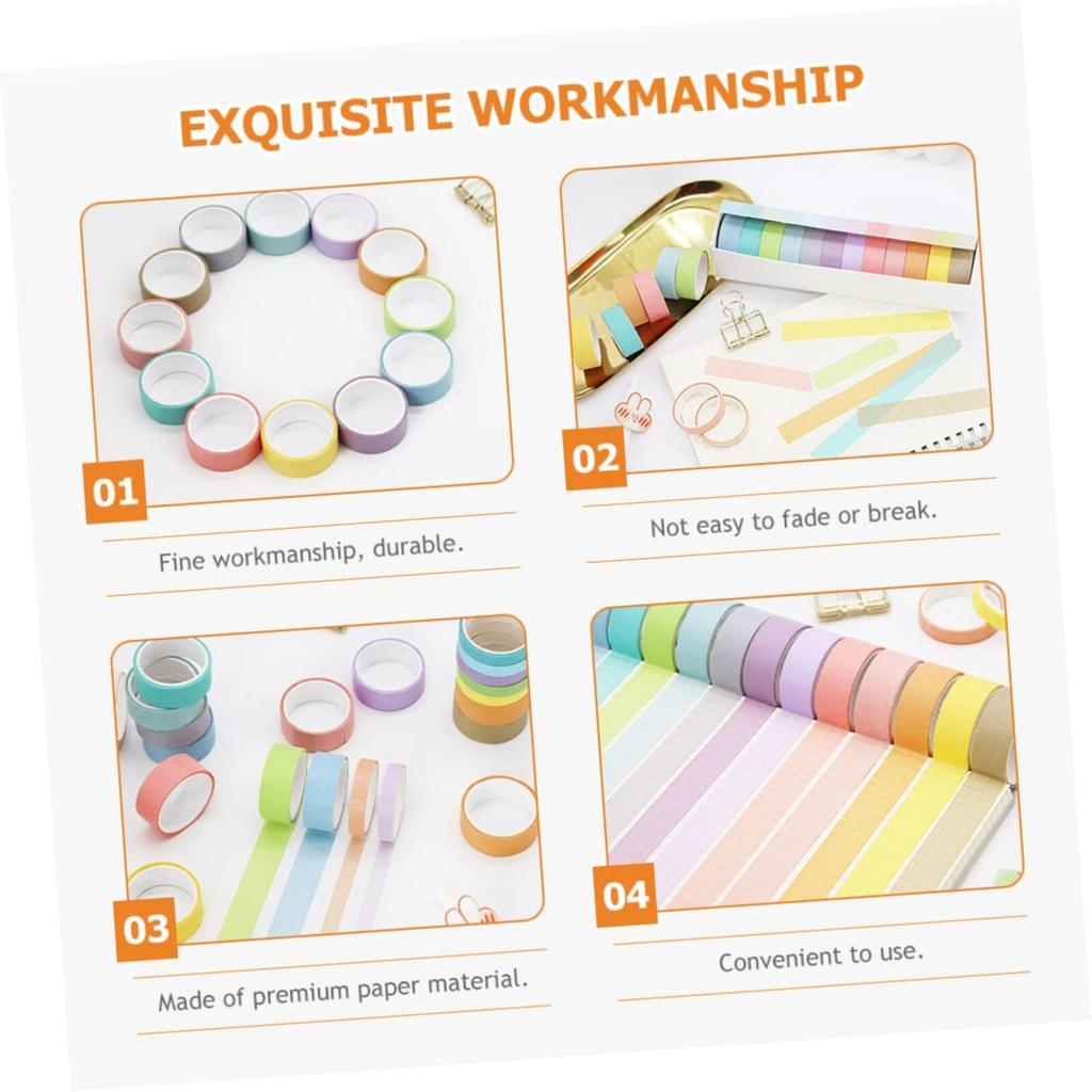 Цветная васи-лента для скрапбукинга, упаковки подарков, для ведения дневника своими руками и творческих проектов для взрослых