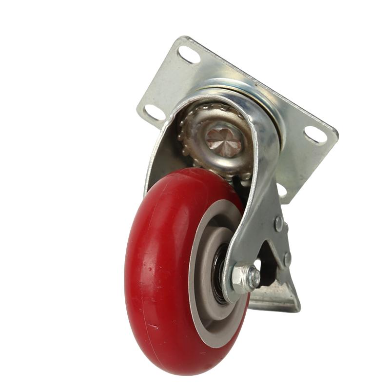 4 Inch Heavy-Duty Universal Caster Wheels - 360° Swivel Silent  Brake Ideal for Furniture Wear-Resistant for Platform Trolley