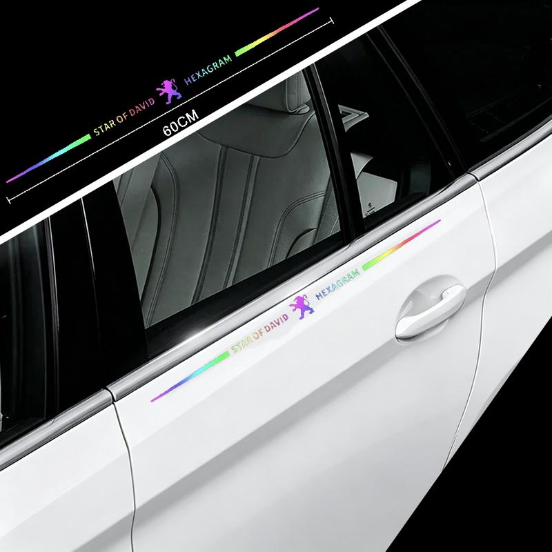 Vinyl Car Windshield Laser Sticker Door Side Decals for Peugeot 108 206 207 208 306 307 308 407 408 508 2008 3008 4008 5008 RCZ