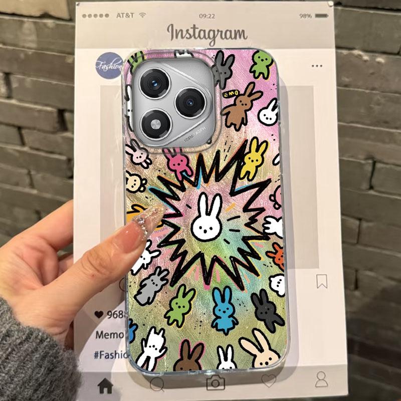 Gradient Rainbow Cat Cartoon Girls Case For Honor 400 Pro X9c Magic7 Magic6 200 Lite Smart X9a X8a X8b X8c X7c X6c Fundas Cover