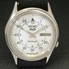 VINTAGE SEIKO 5 AUTOMATIC 7009A JAPAN MENS WHITE COLOR DIAL WATCH A701416-5 R206b-a701416