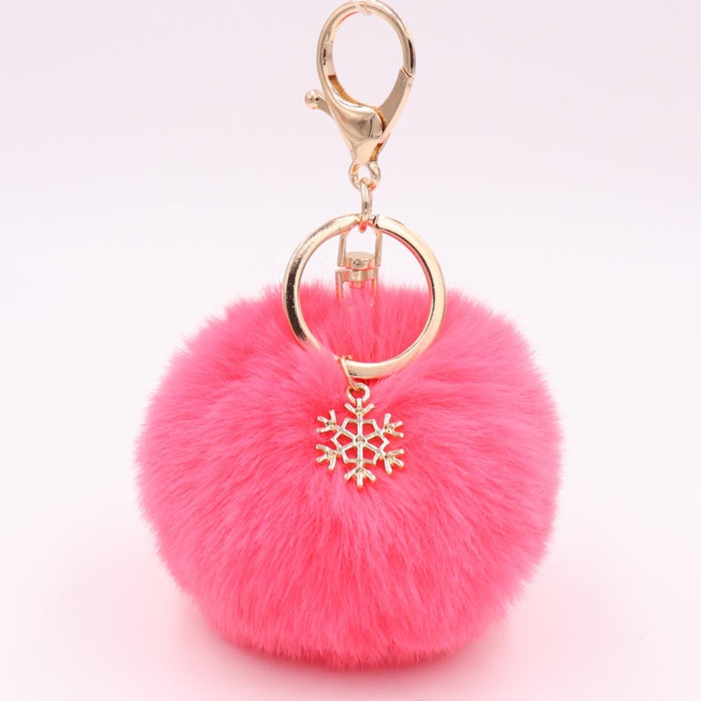 Bag Charm Pompom Pendant Fluffy Plush Ball Keyring Fashion Fur Ball Key Chain Women Girls