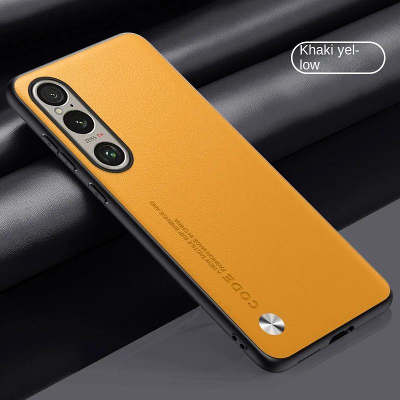 Простой противоударный чехол из искусственной кожи для Sony Xperia 10 VI 5 V 1 IV Матовый силиконовый мягкий бампер для Sony Xperia 1 VI 10 V 5 IV