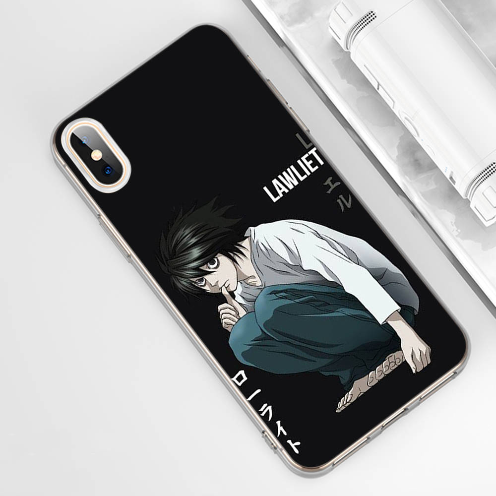 Чехол DT21 Death Note для Samsung A04 A14 A23 A34 A54 M23 M33 M52 M53 Realme 10 9 C30S C35 C55 VIVO Y02S Y21 Y33S Y51 X80 Pro Прозрачный чехол