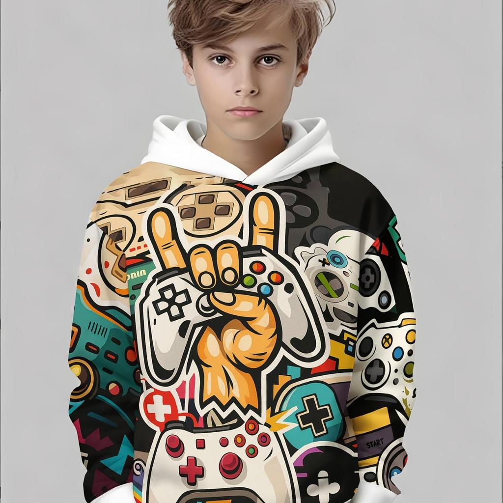 Новая толстовка с капюшоном с 3D-принтом, модная толстовка с длинным рукавом и капюшоном, удобный пуловер для мальчиков и девочек, детская толстовка