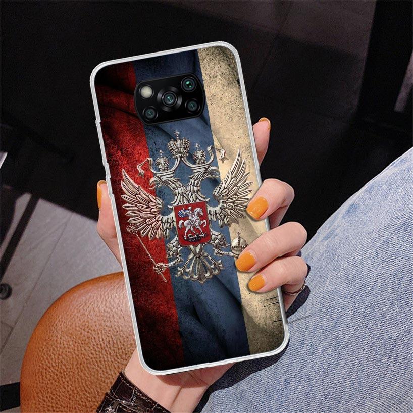 Россия Русские Флаги Герб Чехол для Телефона Для Xiaomi Poco X7 X6 X5 Pro F7 Ultra Redmi 15C 15 13C 13 12C 12 10 10A 10C 9 9A 9C 9T Co