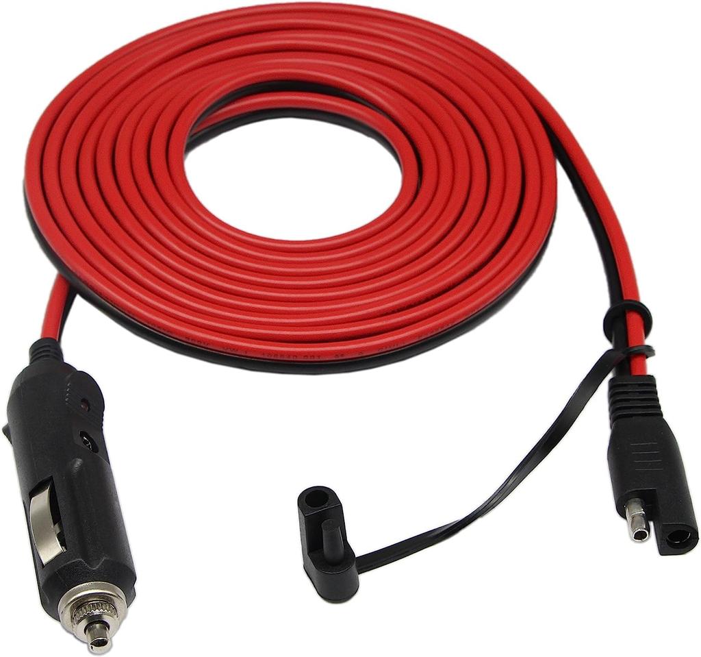 SUNNY Cigarette Adapter To SAE Terminal Conversion Cable Cigarette Socket with SAE Terminal Waterproof Dustproof SAE Charging Adapter with Cap Ap