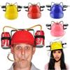 Drinking Helmet Drinking Hat with Straws & Can Holder for Beer Soda Coke Birthday Party Props Novelty Funky Holiday Hat