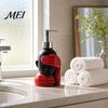 Black And Red Soap Bottle 200ml Dispensing Bottle, Smooth Foaming Artistic Design Large Capacity Dispenser for Bathroom Decor Hand