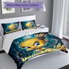 3PC Custom Name Dreamy Night Friend Bedding Set Printed  Bedding Set Duvet Cover Closure Includes 1 Duvet Cover & 295 Pillowcases for Bedroom