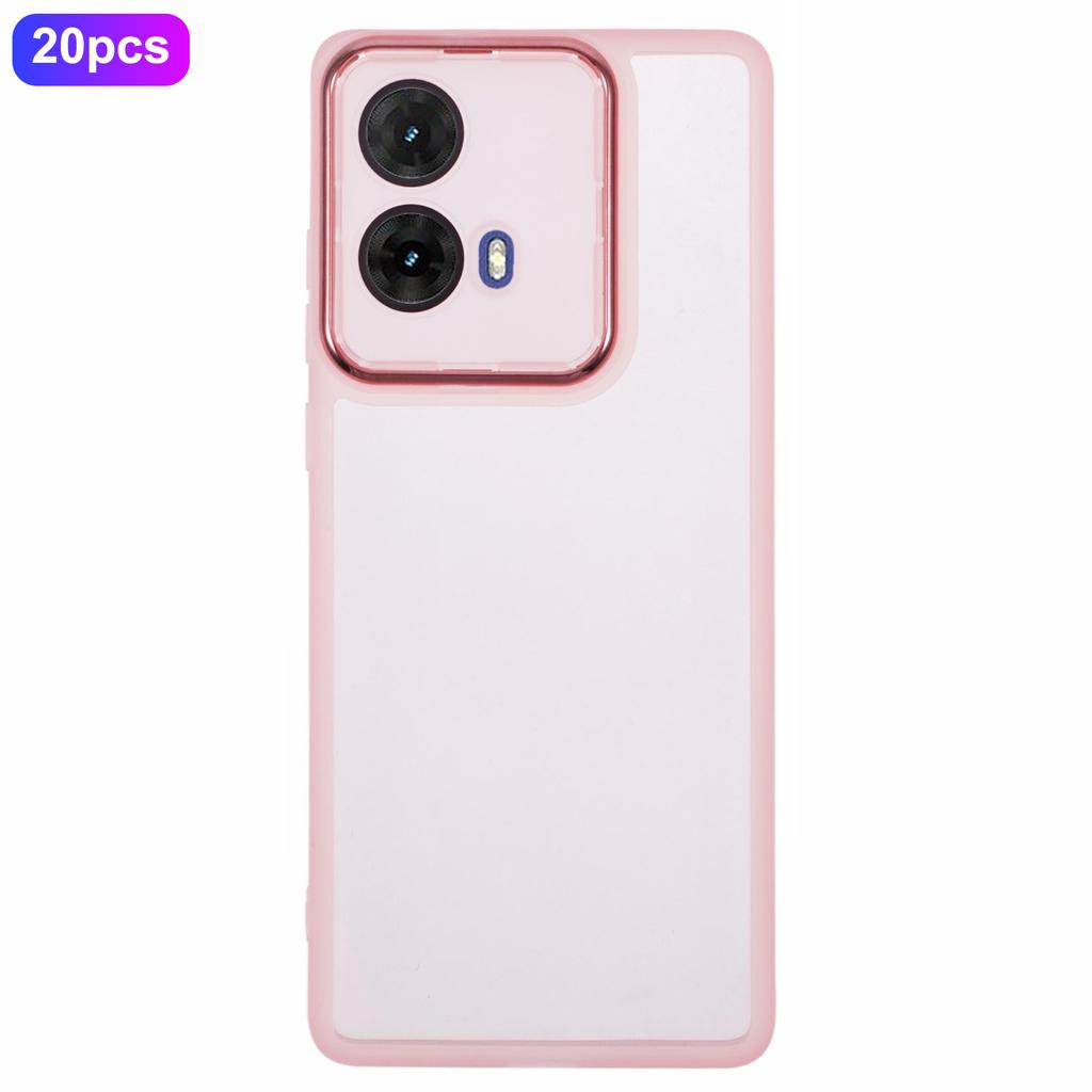Bulk Purchasing 20Pcs For Motorola Moto G85 5G Case Electroplated Camera Frame TPU Phone Cover Precise Cutouts