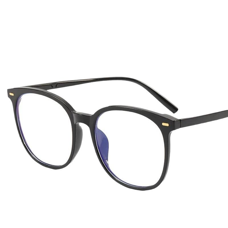 Transparent large-frame glasses tortoiseshell leopard print plain glasses can be equipped with myopia lenses