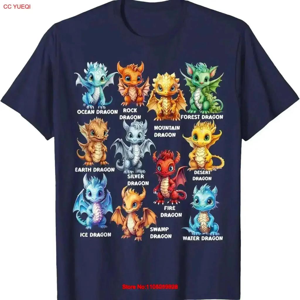 Types Of Dragons Cool Dragon Kids Toddler Boys Girls T Shirt vintage Washed graphic streetwear Versatile Stylish vintage
