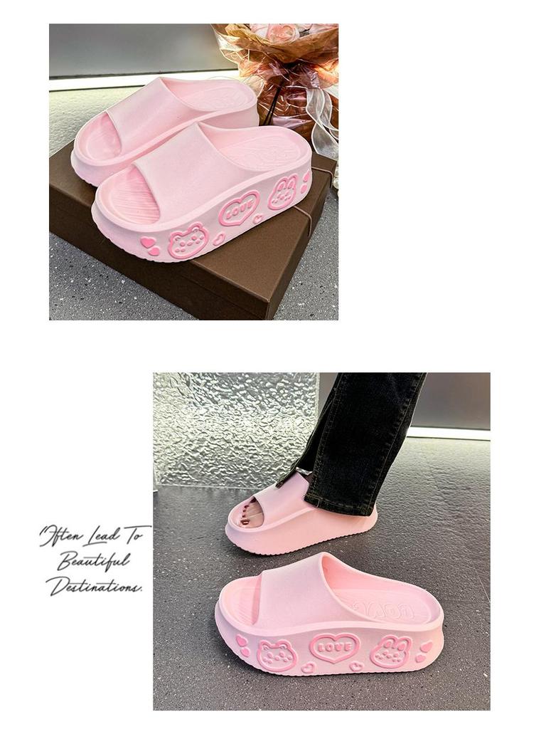 Женские тапочки из ЭВА на толстой подошве — милые, увеличивающие рост летние пляжные шлепанцы