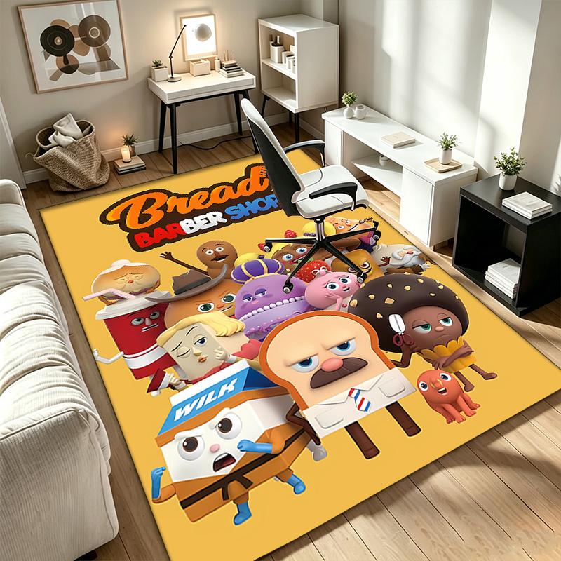Bread Barbershop A rug suitable for office chair areas living rooms and computer desks perfect for home offices and an ideal holiday gift
