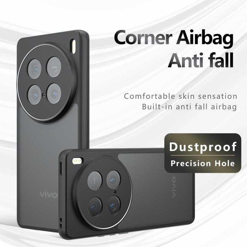 Чехол для VIVO X100 Ultra X100 S Pro Роскошный акриловый матовый прозрачный жесткий чехол для ПК-телефона VIVO X 100 Ultra X90s X90 Pro Plus Противоударный бампер